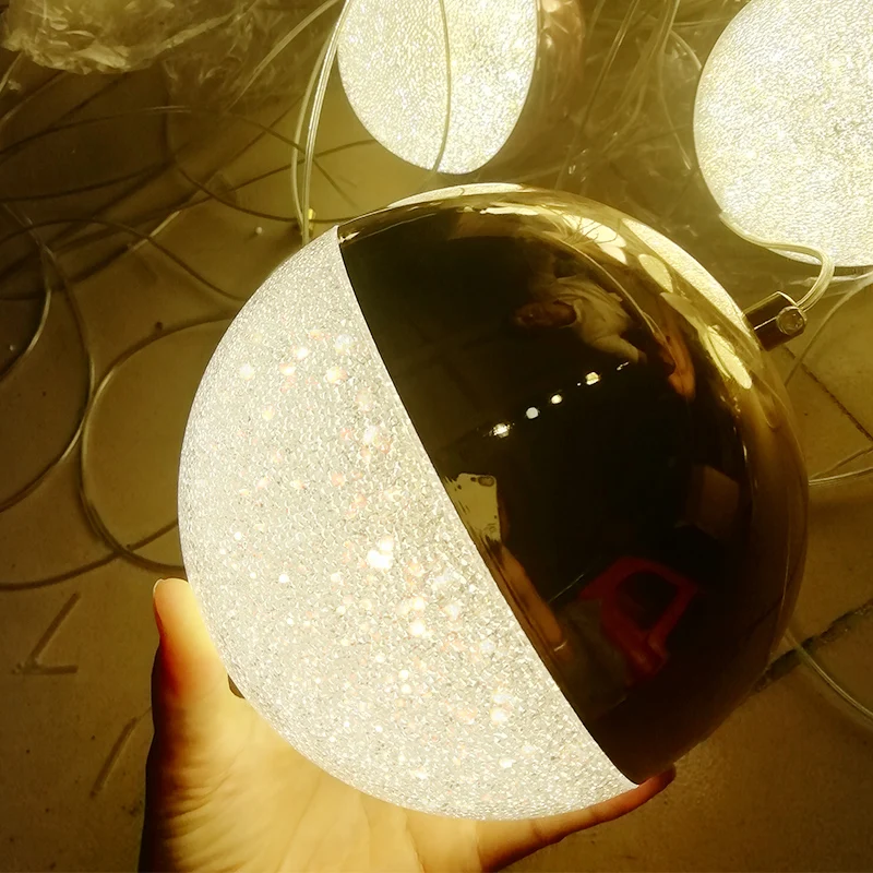 Лестница алюминиевая светодиодная люстра оконный светильник золотой шар XL