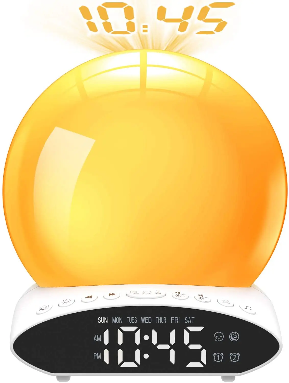 

Night Light Eyes Protection with Projection Clocks Atmosphere Lamp Function Dual Alarm Clocks for Kids Adults Bedrooms