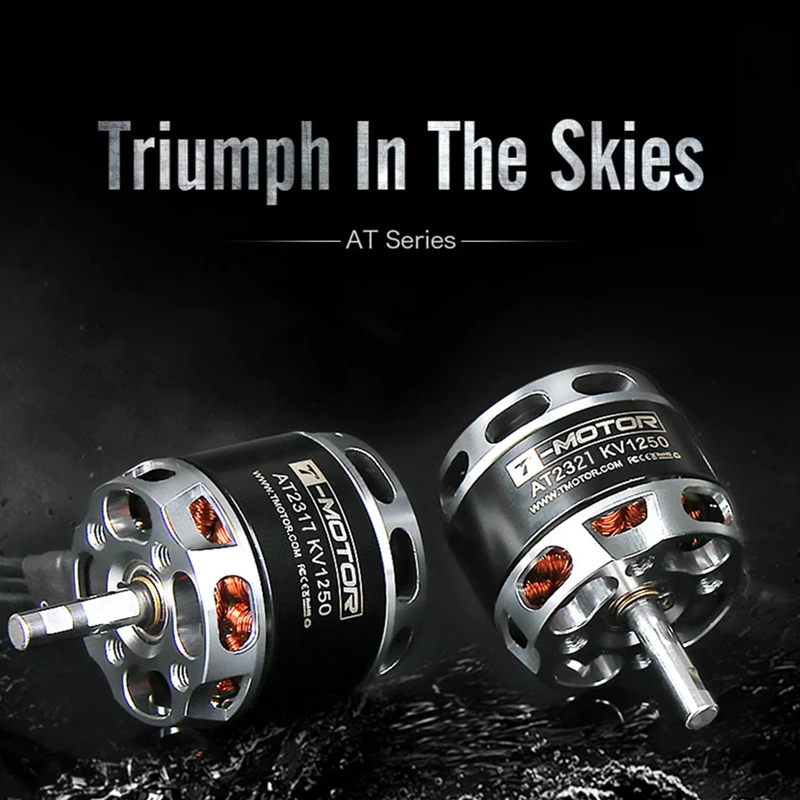 T-MOTOR Long Shaft AT2321 KV950 KV1250 Outer Rotor BRUSHLESS MOTOR for UAV FPV racing fixed wing drone | Игрушки и хобби
