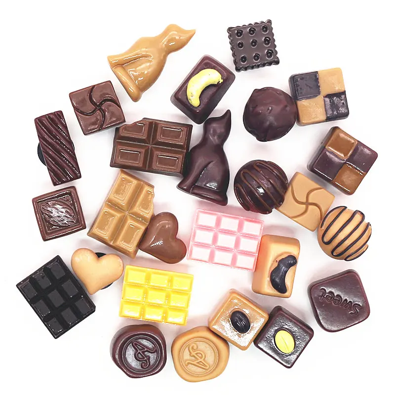 Emulation Chocolate Shoe Charms Spoof Lifelike Mini Resin Garden Shoe Decoration Accessories fit croc jibz Kids Party X-mas Gift