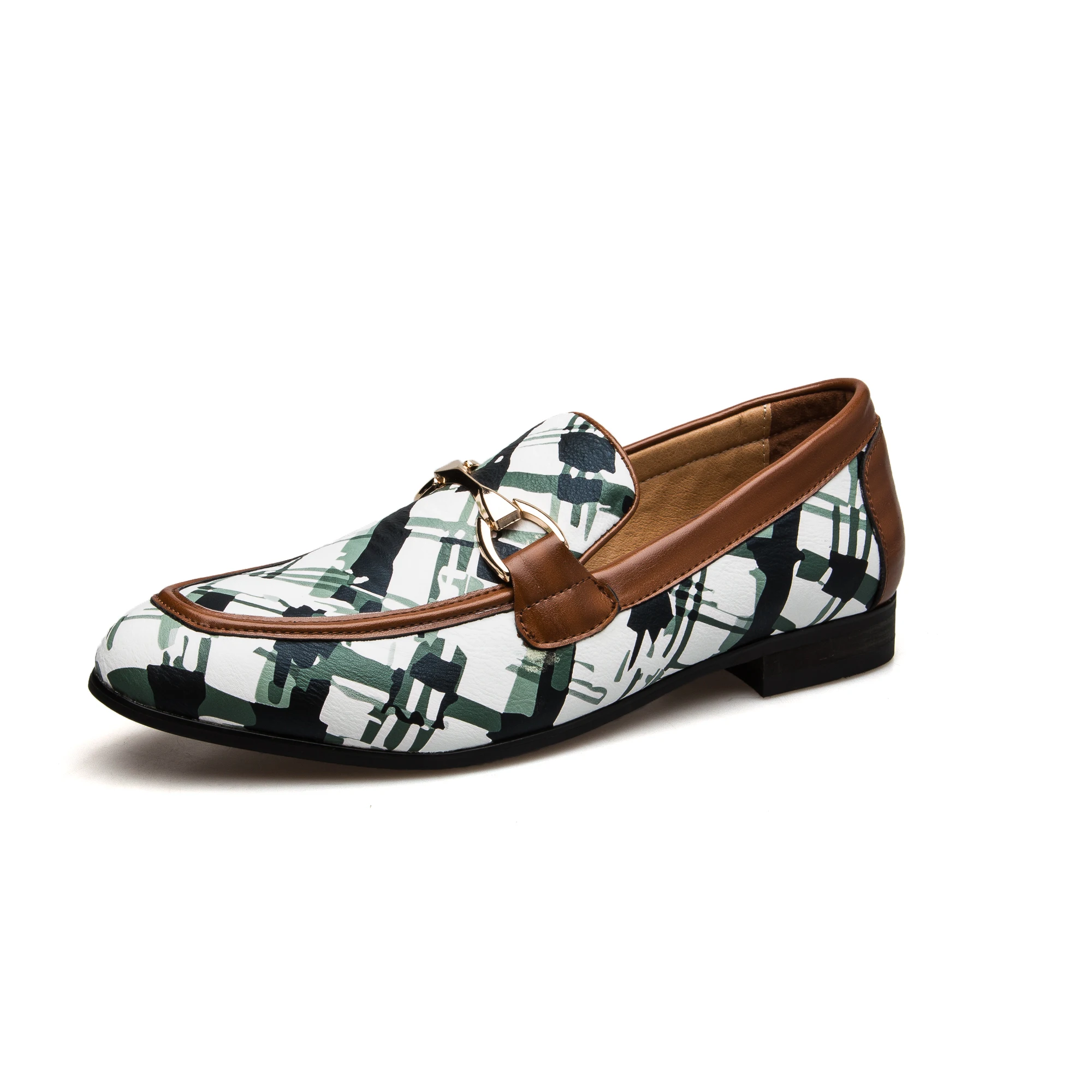 MEIJIANA британский стиль мужские туфли с острым носком смешанных Цвета золото Туфли