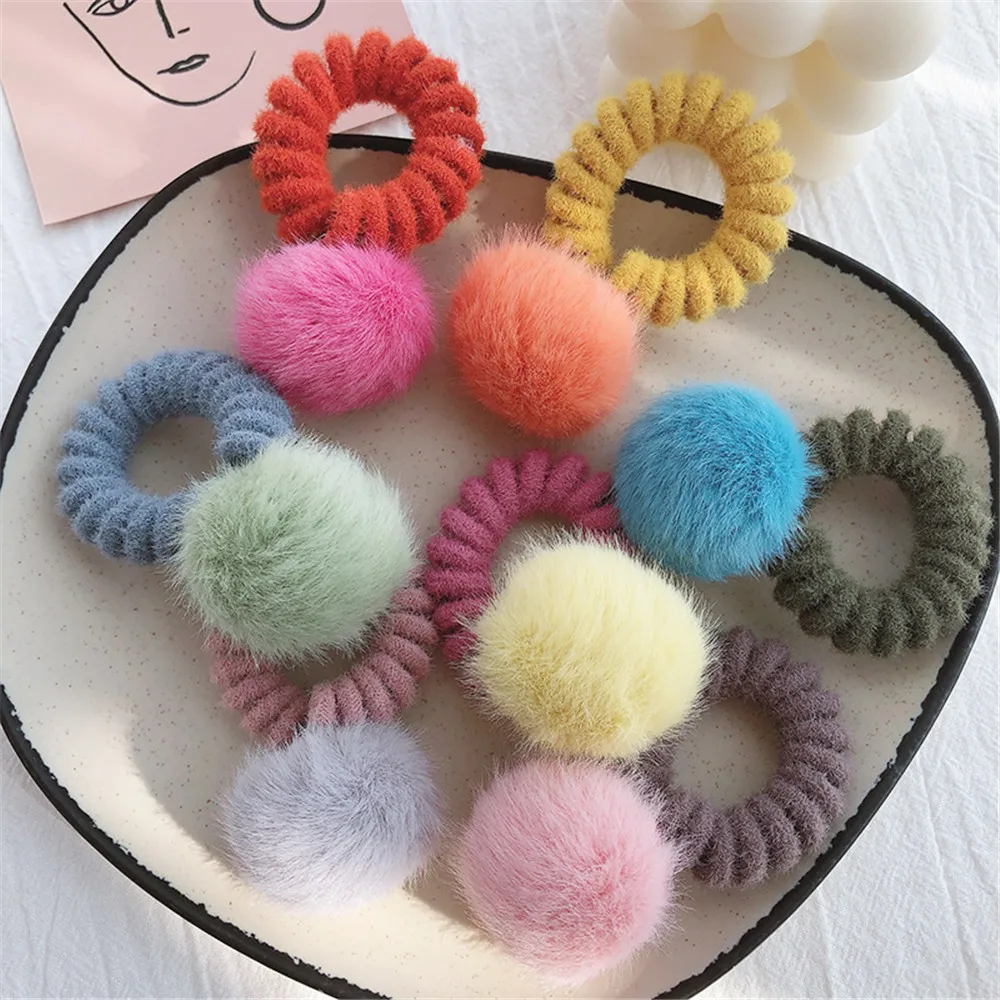 Женская резинка для волос с имитацией кроличьего меха|Аксессуары девочек| |