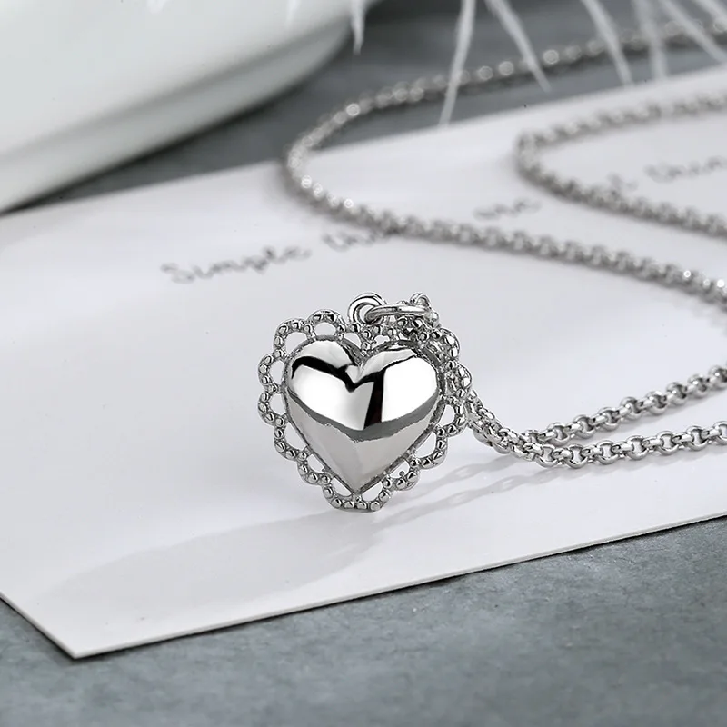 Корейское ожерелье 2020 подвеска в форме сердца кружевные колье Love цепи ожерелья