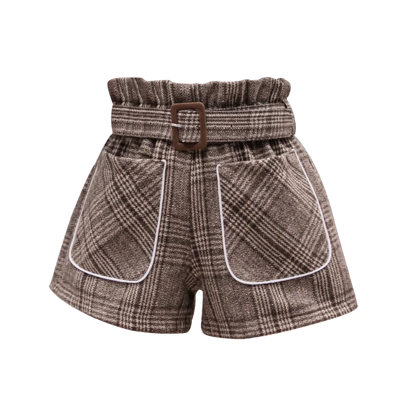 Осень и зима 2019 новый стиль женские ретро шорты с высокой талией свободные