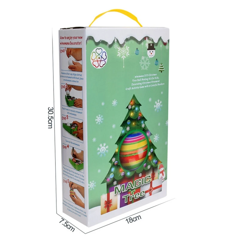 Diy рождественская машина Рисование мяч Рождественская елка украшения комплект