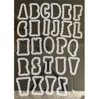13cm high 26 alphabet plastic stencil diy paper card photo making handicraft embossing template embellissement new stencil 2019
