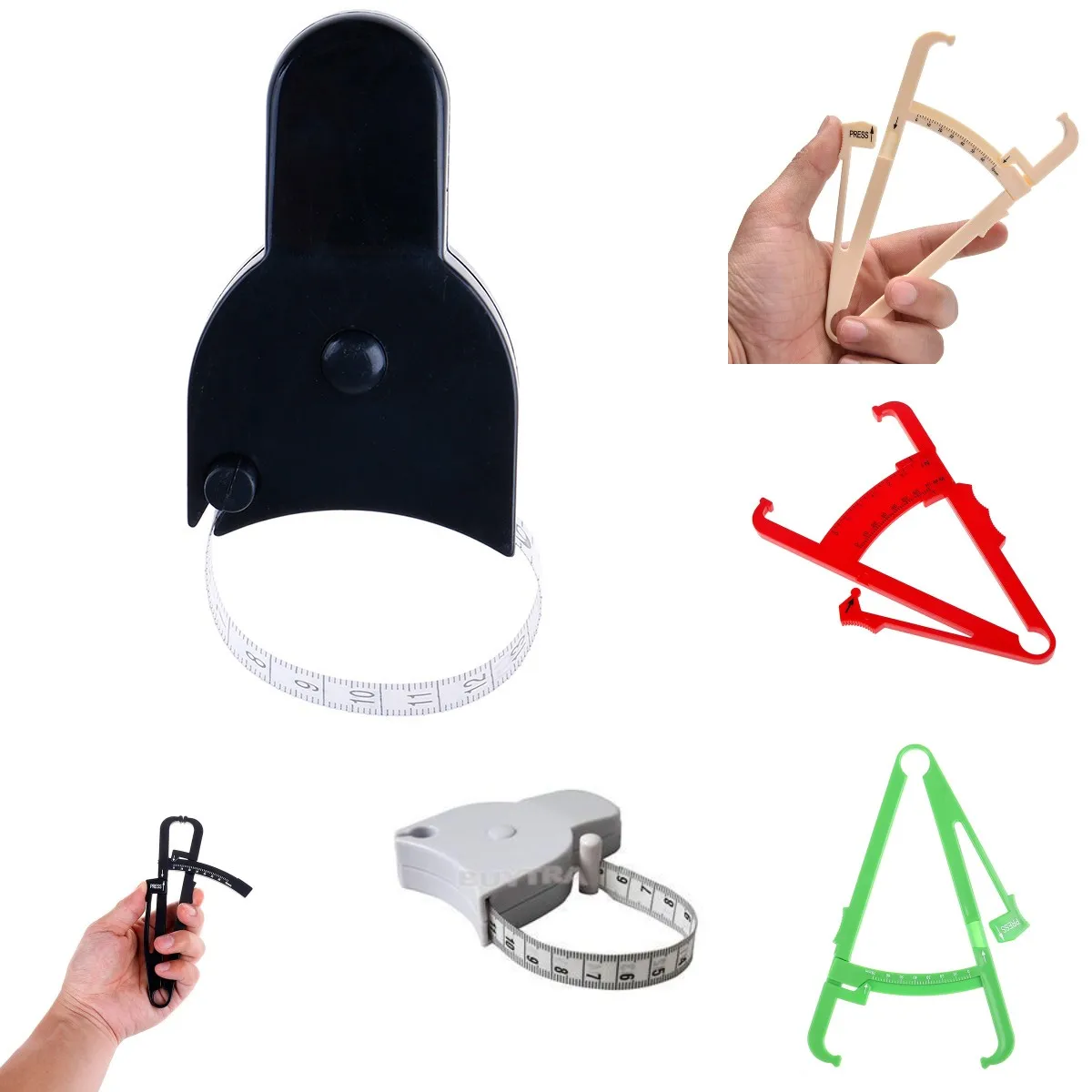 1 шт. Тестер жира для тела анализатор зажим измерения - Цена: 95,62 - 131,01 руб.