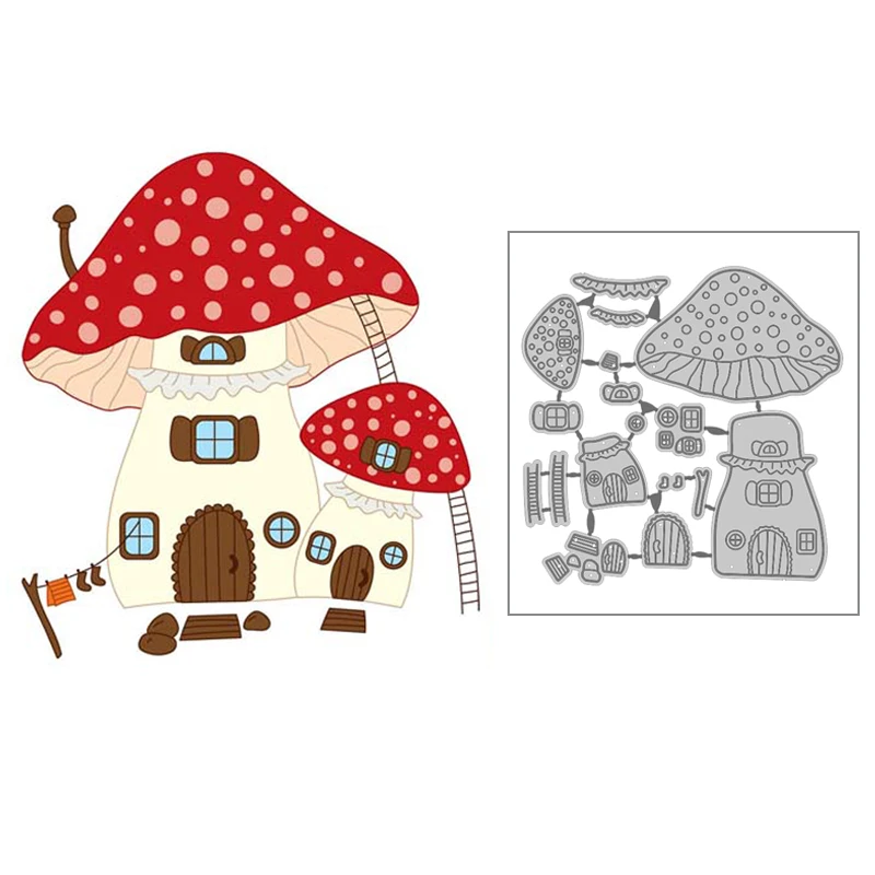 Новинка 2020 Лидер продаж трафареты для штампов в виде грибов и бумажных растений