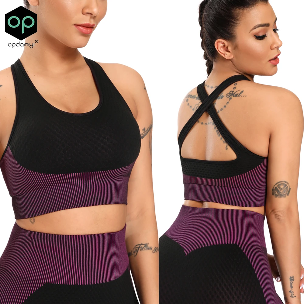 Женские спортивные бюстгальтеры Racerback спортивный бюстгальтер для тренировок в