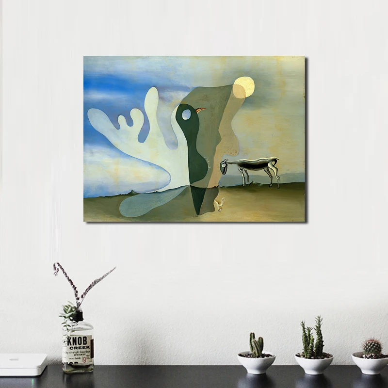 

Salvadoer Dalies The Spectral Cow Wall Art Canvas Poster And Print Canvas Painting Decorative Picture Living Room Home Decor HD