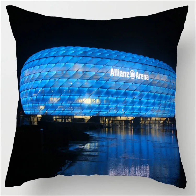 

Роскошная печать Германия Allianz Арена смешной пейзаж светильник лый футбольное поле стильная индивидуальная Регулируемая Подушка наволочк...