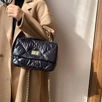 female fluffy bag chain single shoulder popular soft bag bessenger bag shoulder winter leather crossbody purses