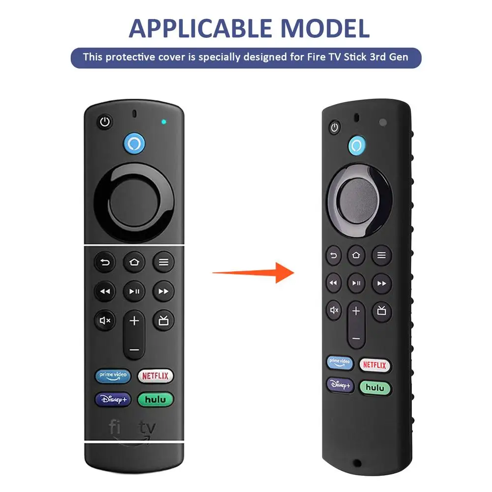 2021 силиконовый защитный чехол для пульта дистанционного управления Fire Tv Stick (3-е