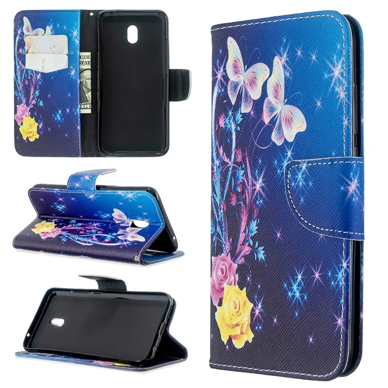 

Painted Mobile Flip Case For Xiaomi Redmi 8A 8 CASES Wallet Cover on sFor Xiomi Redmi 7 7A Case Leather Book