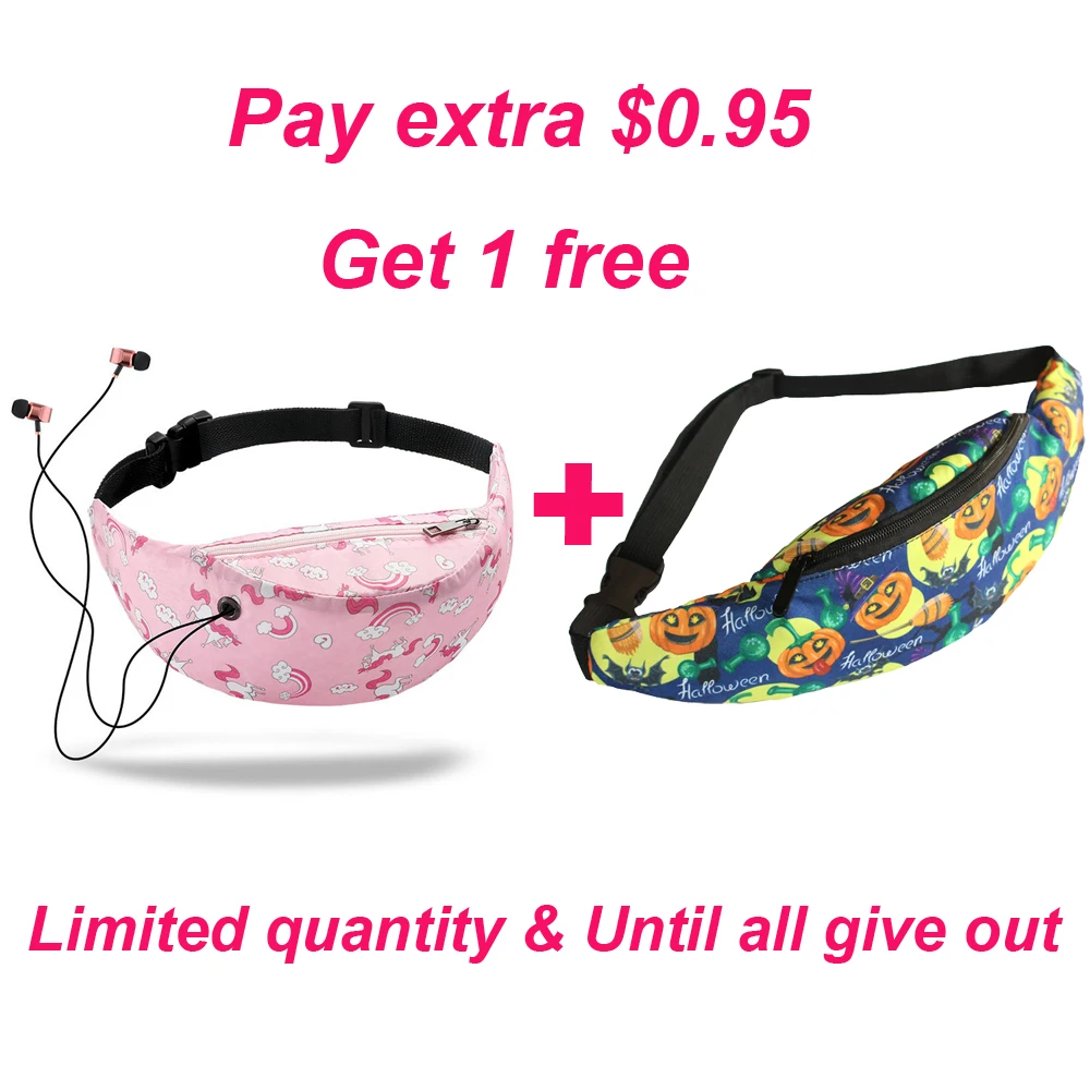 Shop discount 7 Модная женская поясная сумка, поясная сумка с 3D красочным банановым принтом, винтажная поясная сумка для путешествий, сумка для мобильного телефона, пояс для денег, нагрудные сумки - Цвет: Shop discount 7