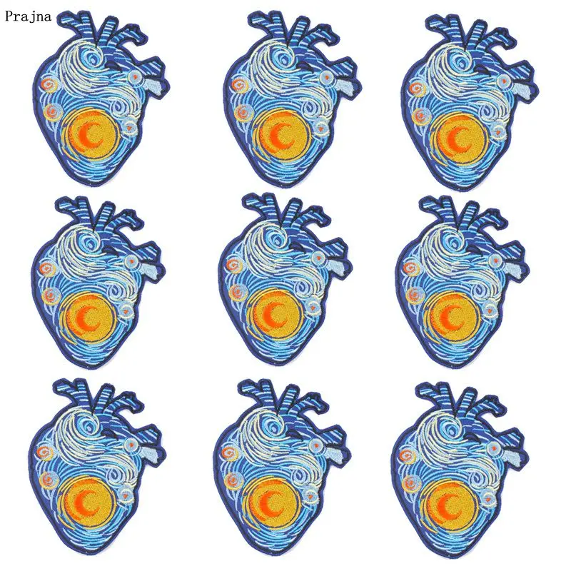 10 шт. вышитые нашивки с изображением Ван Гога|Заплатки| |