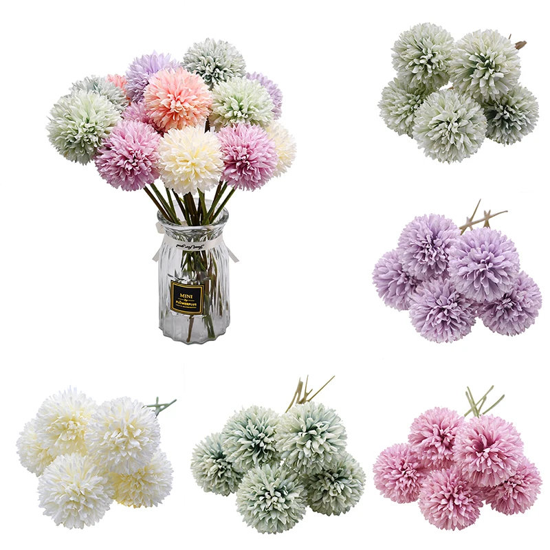

1 Piece Artificial Simulation Dandelion Flower Ball for Home Wedding Decor Holding Flower Party Decoration Fake Flowers Bouquet