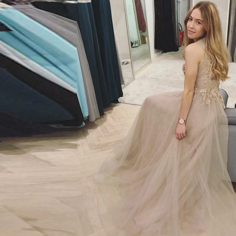 2020 сексуальные тюлевые вечерние платья длинное ТРАПЕЦИЕВИДНОЕ платье для