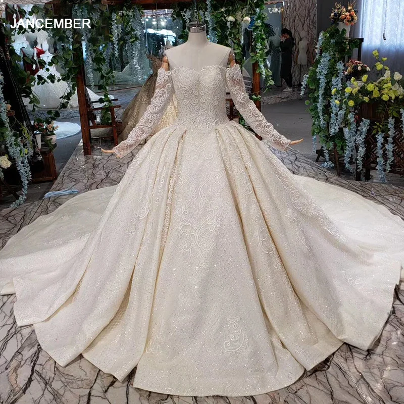 Платье для свадьбы HTL429 в западном стиле с длинным рукавом плеча невеста