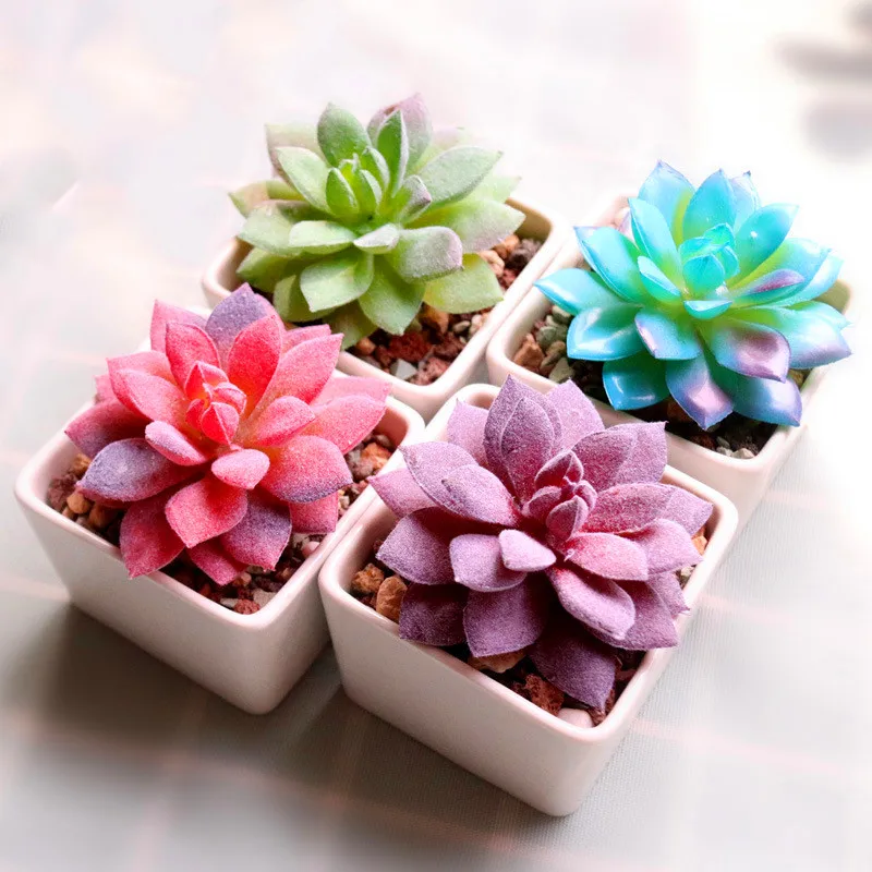 1 шт. искусственная Цветочная подделка имитация суккуленты в закрытом помещении