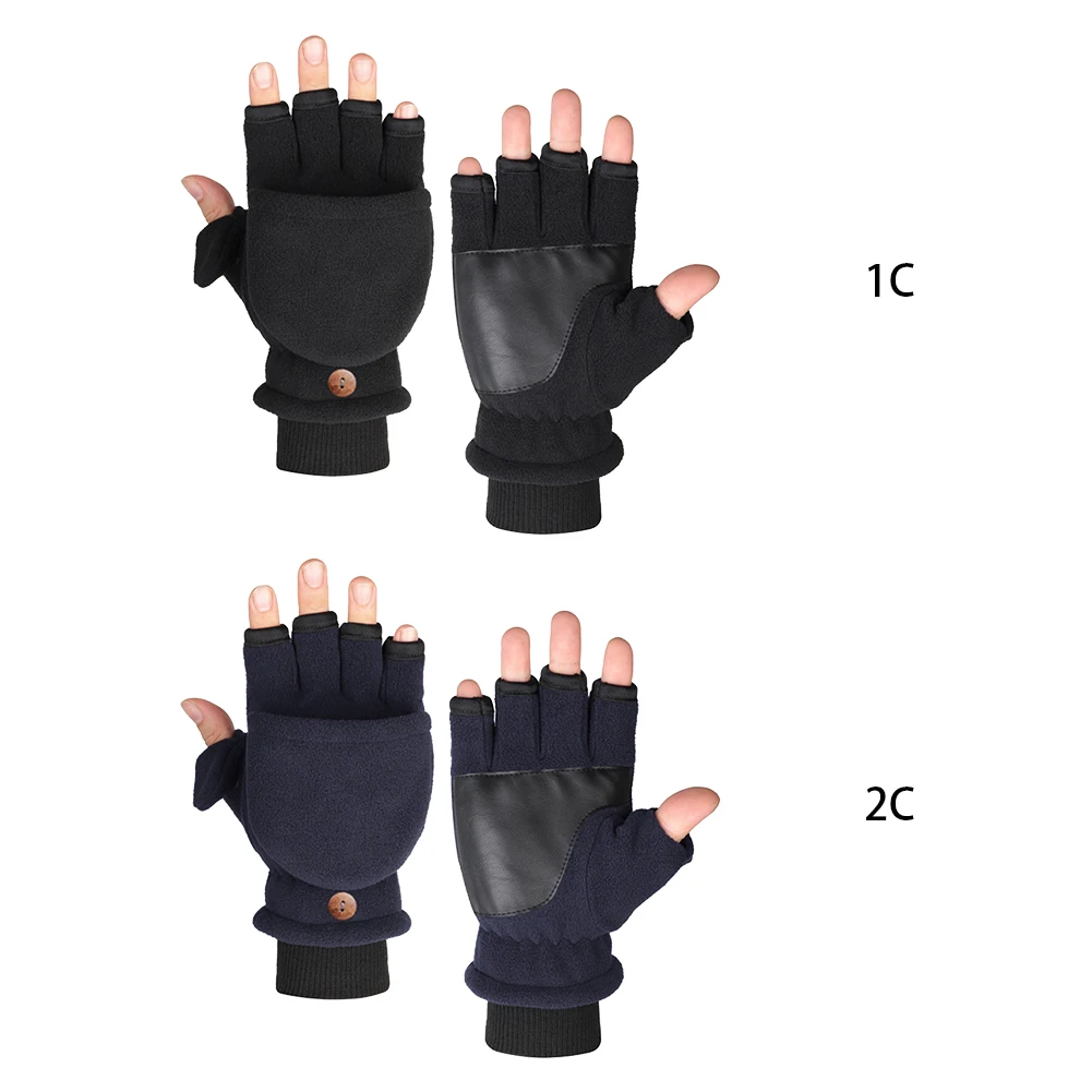 

Autumn Winter Warm Mittens Men's Gloves Fleece Winter Cold Protection Outdoor Touch Screen Gloves