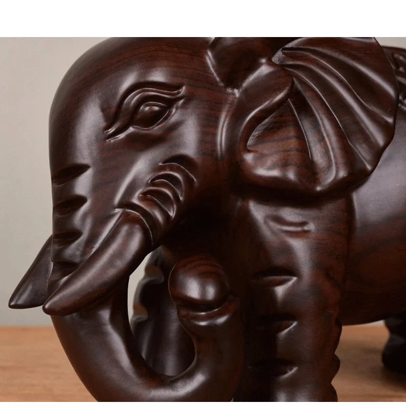 

Elegant gift Elephant woodcarving Hand Carved craftsmanship spirit Carefully polished Woodcarving ornaments Purple sandalwood