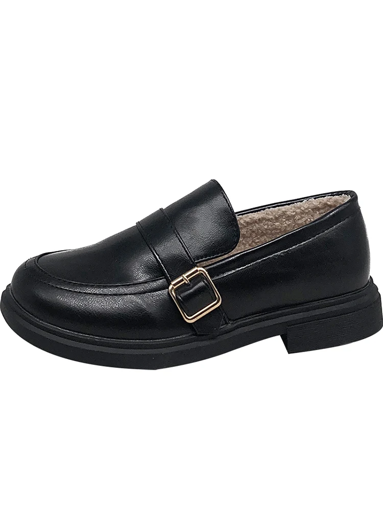 

Winter Shoes Women Round Toe Autumn Modis Clogs Platform British Style Female Footwear Oxfords Casual Sneaker Fall 2021 Creepers