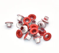 red eyelet grommets 4mm grommets metal eyelet with washers for leather craft sewing shoes bag making hardware diy accessories