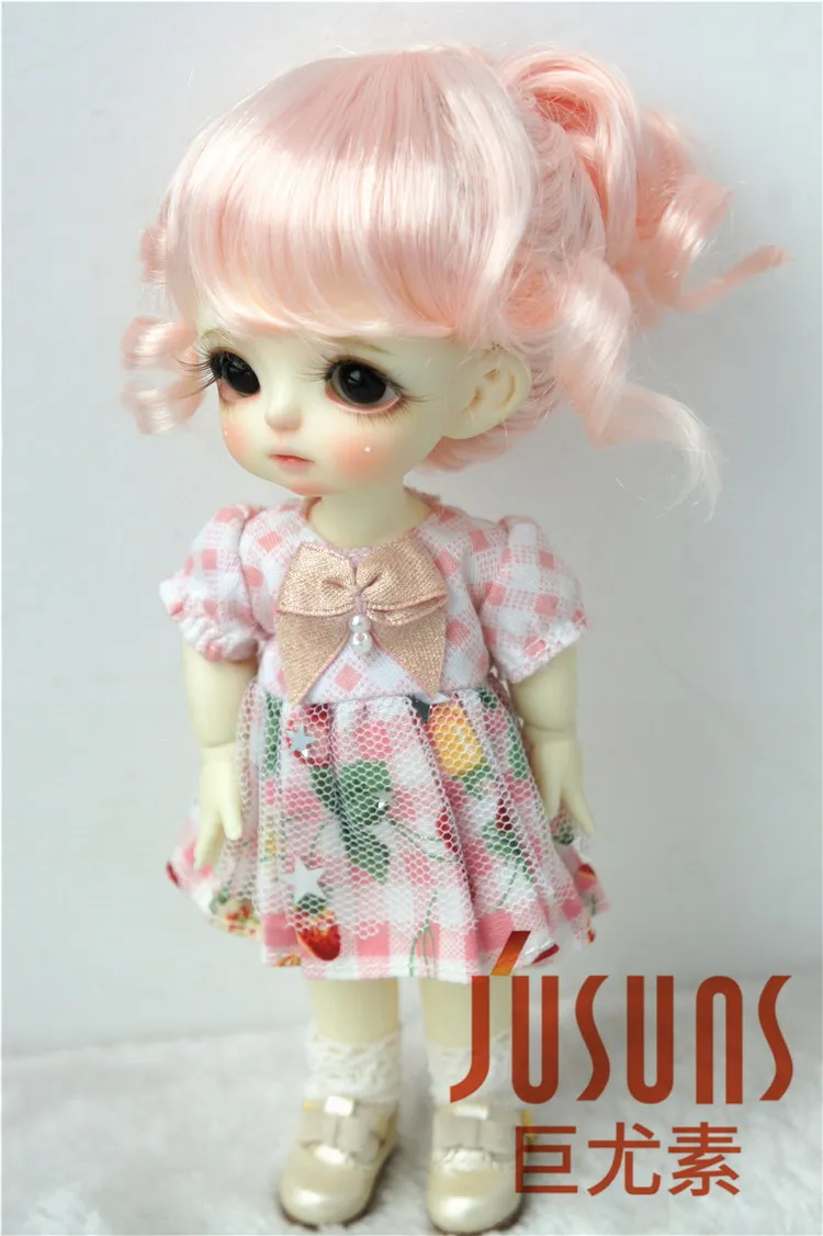 JD261 1/8 BJD синтетические мохеровые парики Updo style волосы 5 6 дюймов модные кукольные