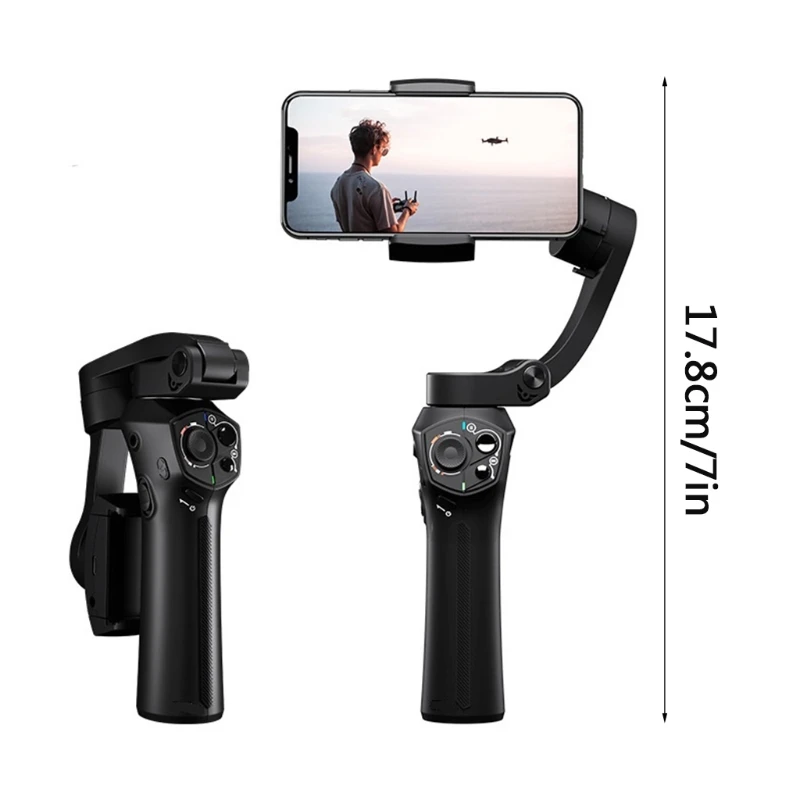 

P8DF 3-Axis Foldable Handheld Gimbal Stabilizer 310g Payload 24H Running for huawei