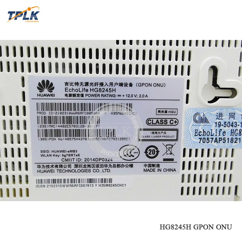 Цена HG8245H Gpon терминал ONU ONT 4GE+ 2 порта+ Подсветка комбо+ WiFi оптический патч-корд интерфейс волоконно-оптический модем английской прошивкой