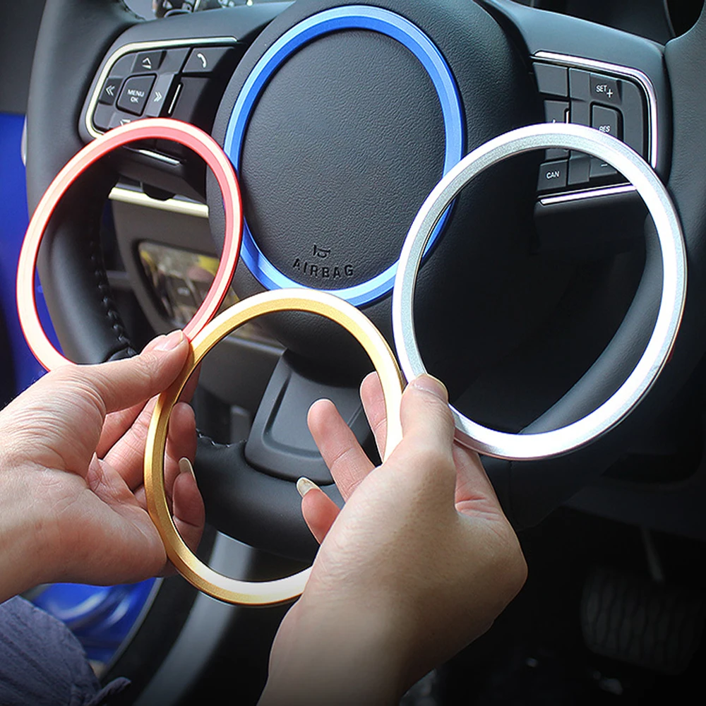 Тюнинг автомобиля рулевое колесо эмблема в центре логотип обрезки для Jaguar F-PACE XFL