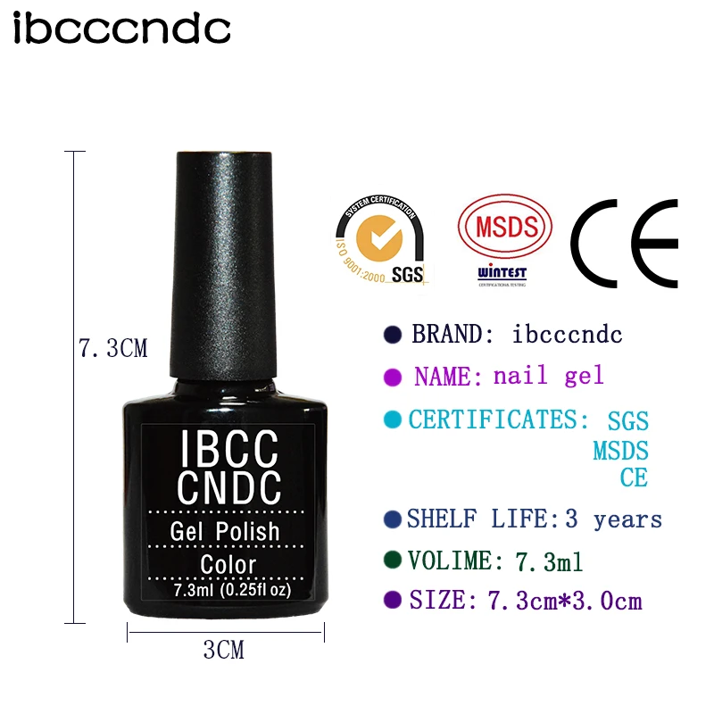 Горячая продажа ibcccndc гвоздь Гель лак для салонного дизайна ногтей замачиваемый