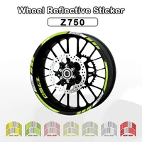 for kawasaki z750 z 750 motorcycle decorative high quality stripe sticker front and rear wheel reflective decal accessories