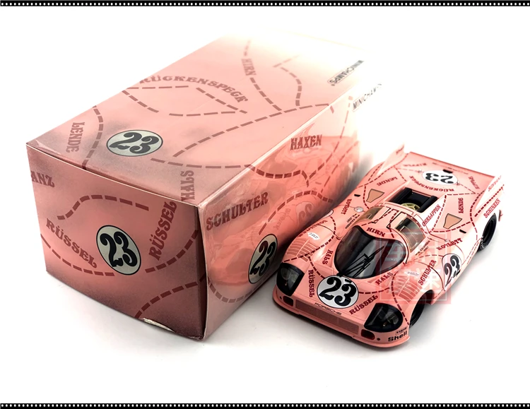 

Модель автомобиля из сплава Mini cut 1/18 Porsches 917 Pink pig LMS