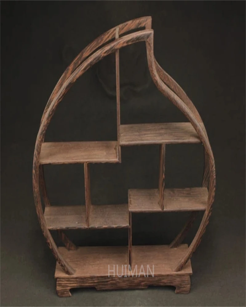 

FINE BIG OLD ROSE WOOD CARVED PEACH SHAPE STAND