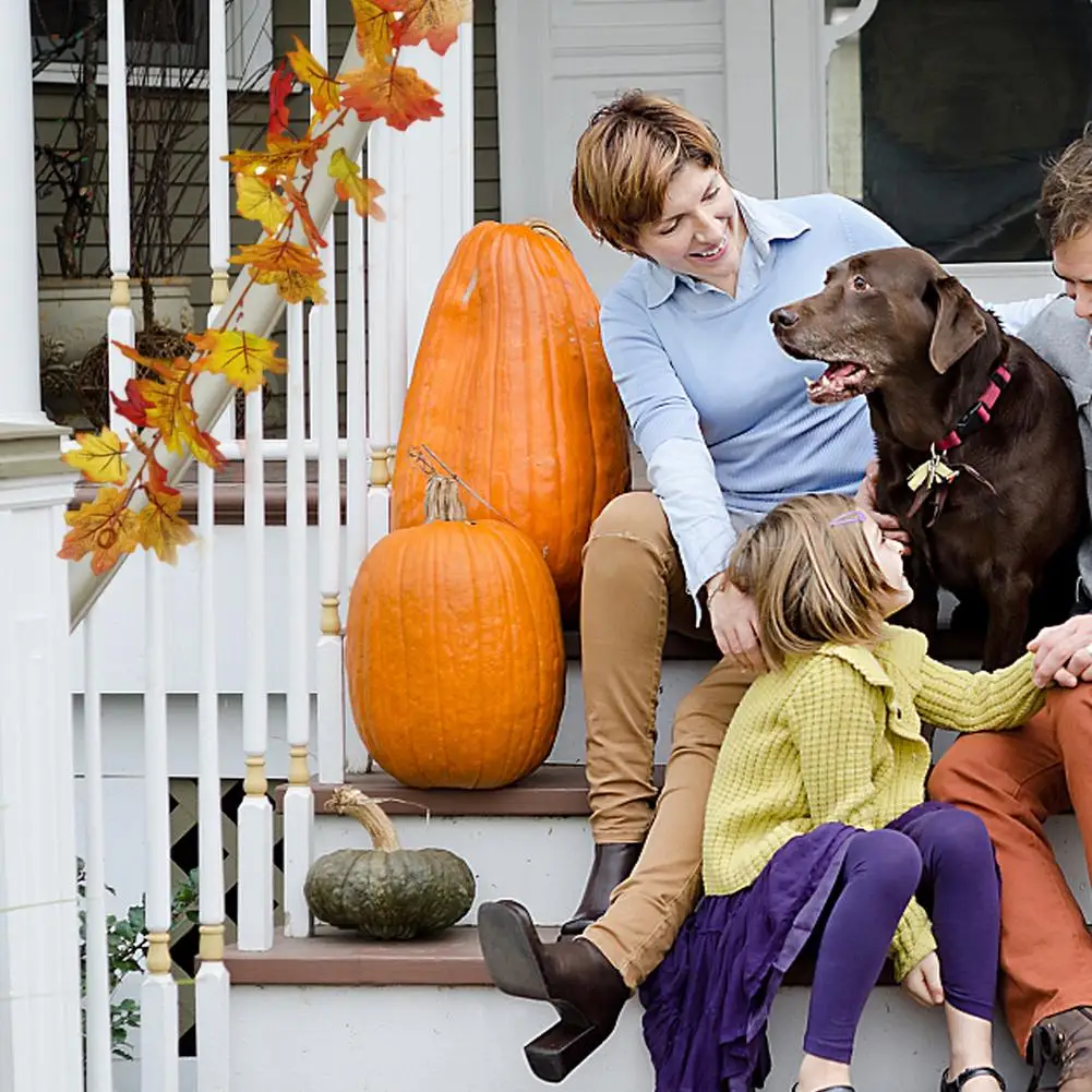 Осенняя гирлянда с листьями футов для сада осени благодарения кленовые листья