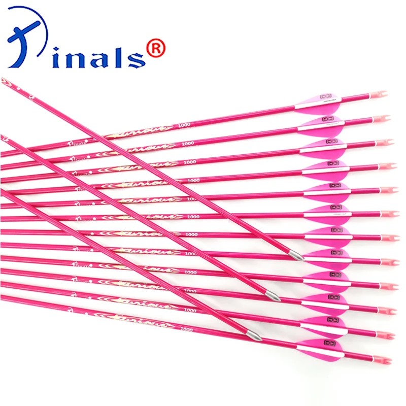 

Pinals Spine 400-1000 Archery Carbon Arrows Shafts ID 4.2mm Vanes Points for Recurve Bow Longbow Hunting Shooting Target 6/12PCS