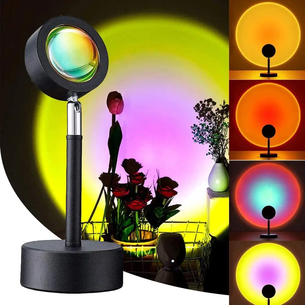 

Led Night Lights Sunset Projection Lamp Luces Para Habitacion Live Broadcast Galaxy Projector Atmosphere Rainbow Lamp Decoration