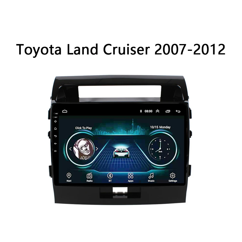 Для Toyota land cruiser 2007-2012 автомобильный DVD Радио Android 8 1 10 &quotgps навигация Поддержка