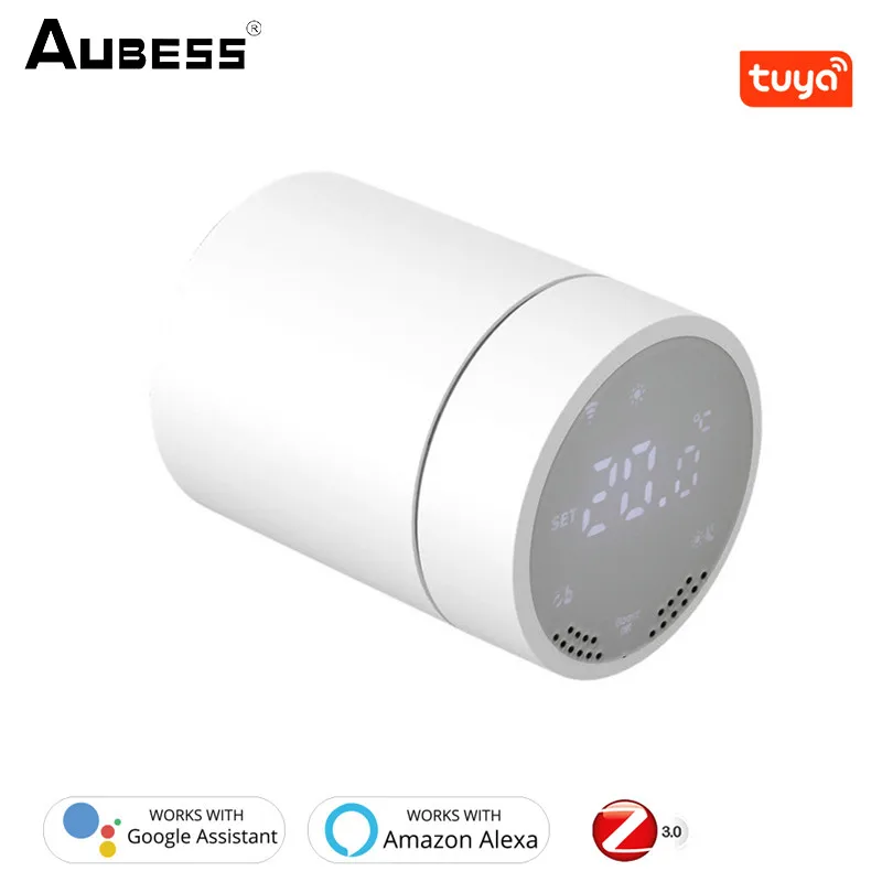 

Смарт-привод радиатора Tuya ZigBee 3,0, термостатический клапан радиатора, контроллер температуры с поддержкой Alexa Google Assistant