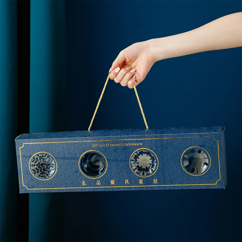 Керамическая чаша в виде клевера набор японской посуды Подарочная для