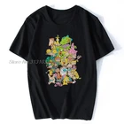 Уличная Мужская футболка Harajuku, рубашка в стиле Харадзюку, уличная одежда для мужчин, футболки с губкой, Бобом, Арнольдом, футболка с мультфильмами