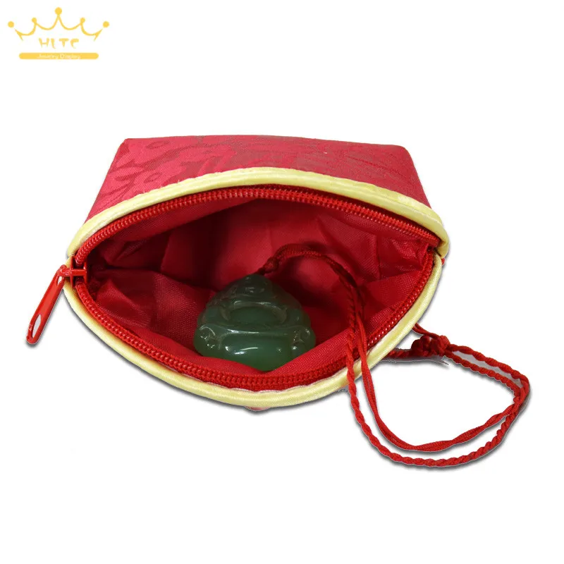 Новая китайская красная бархатная тканевая сумка ювелирные изделия на подарок
