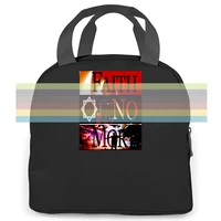 new faith no more black dtg printed brand slim fit printing women men portable insulated lunch bag adult