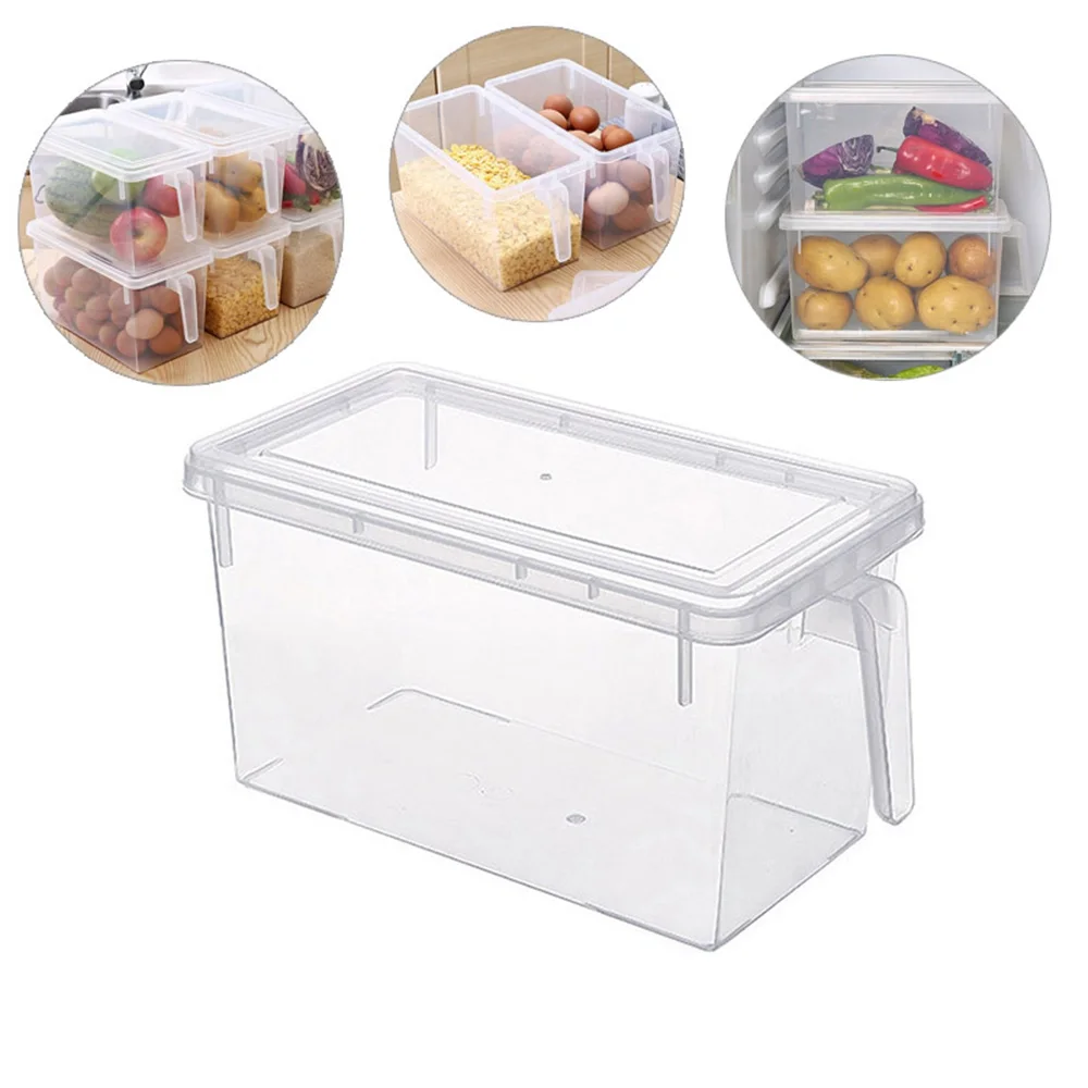 4.7L Кухня ящик для хранения с крышкой и ручкой фрукты овощи запечатанной коробке