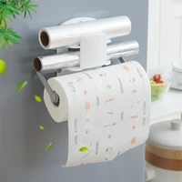 kitchen roll paper holder plastic wrap storage paper towel holder kitchen paper towel holder accessories under cabinet roll rack