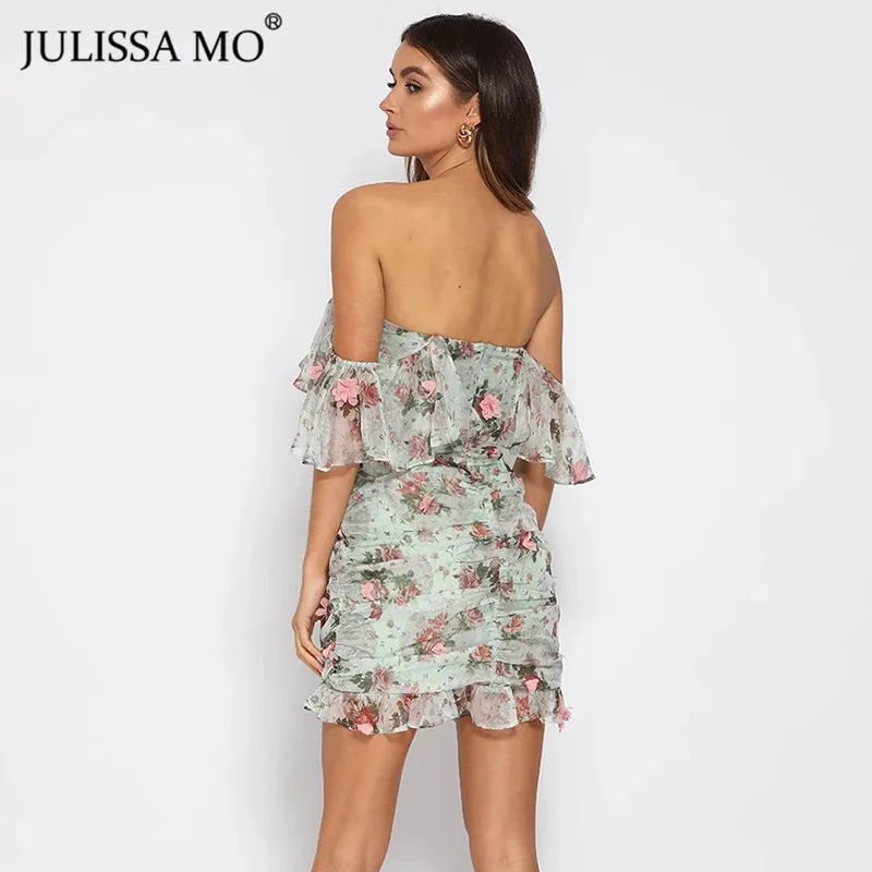 Женское платье с цветочным принтом JULISSA MO летнее облегающее мини-платье в стиле