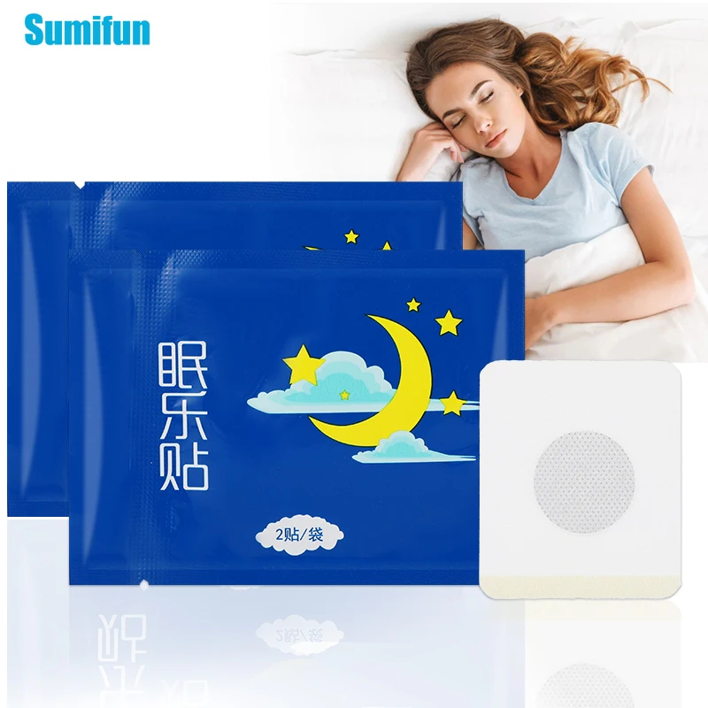 

6Pcs Natural Herbal Improve Insomnia Pain Relief Patch Help Sleep Medical Plaster Soothe Mood Brain Relax Sticker Body Care