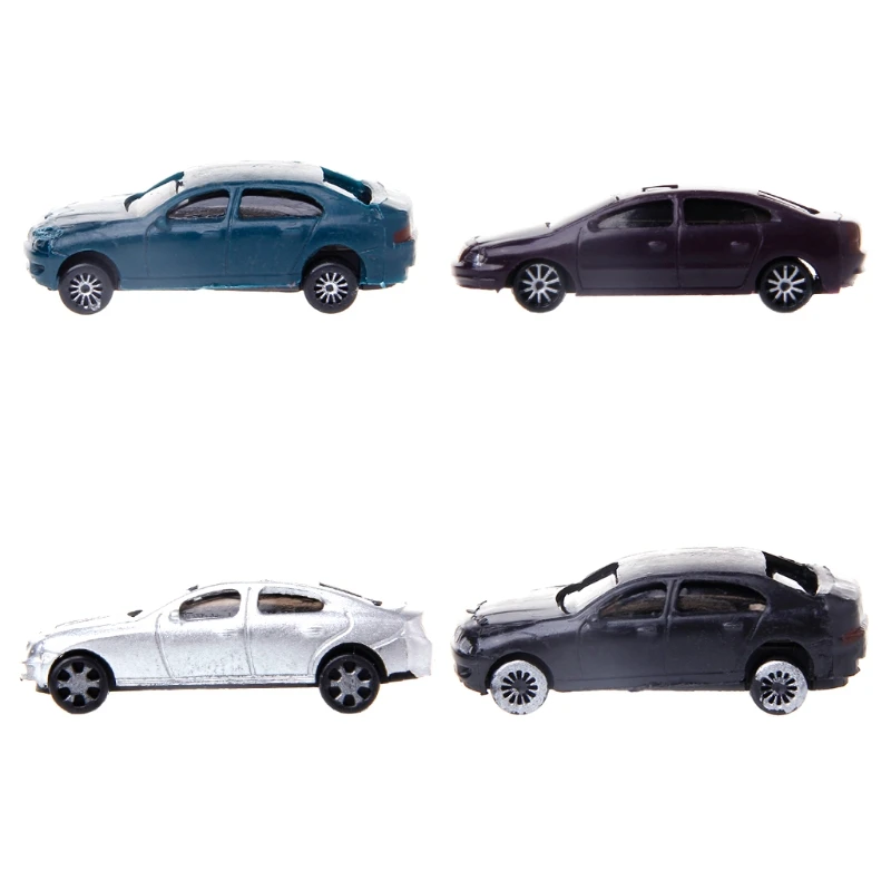 

New 10x 1:100 Painted Model Cars Building Layout HO Scale Model Building Toy GXMB